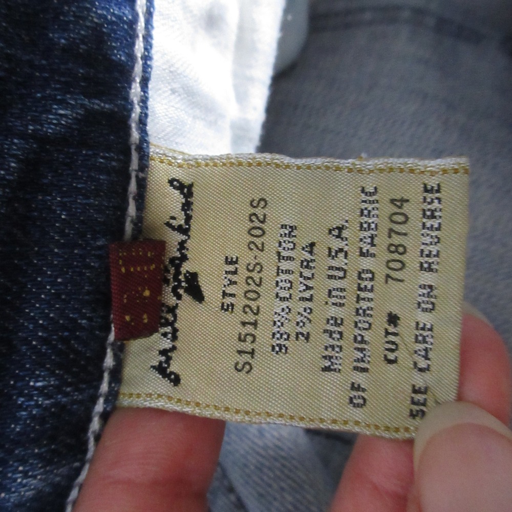 Vintage 7 For All Mankind Jean Shorts 30 Denim Cuffed Blue Low Rise Y2K 90s - Picture 8 of 10